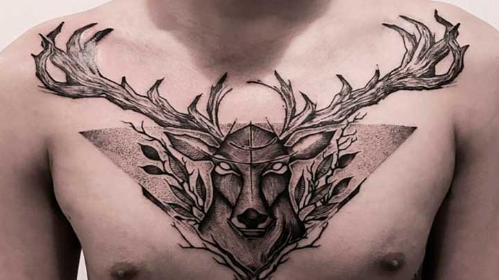 tatuajes de animales en el pecho