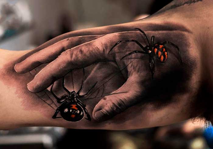 tatuajes de aranas 3D reales