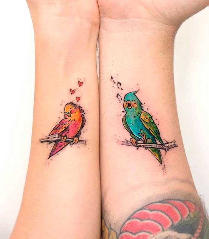 tatuajes de aves para parejas