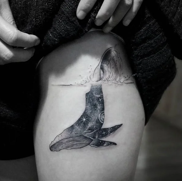 tatuajes de ballenas para mujeres