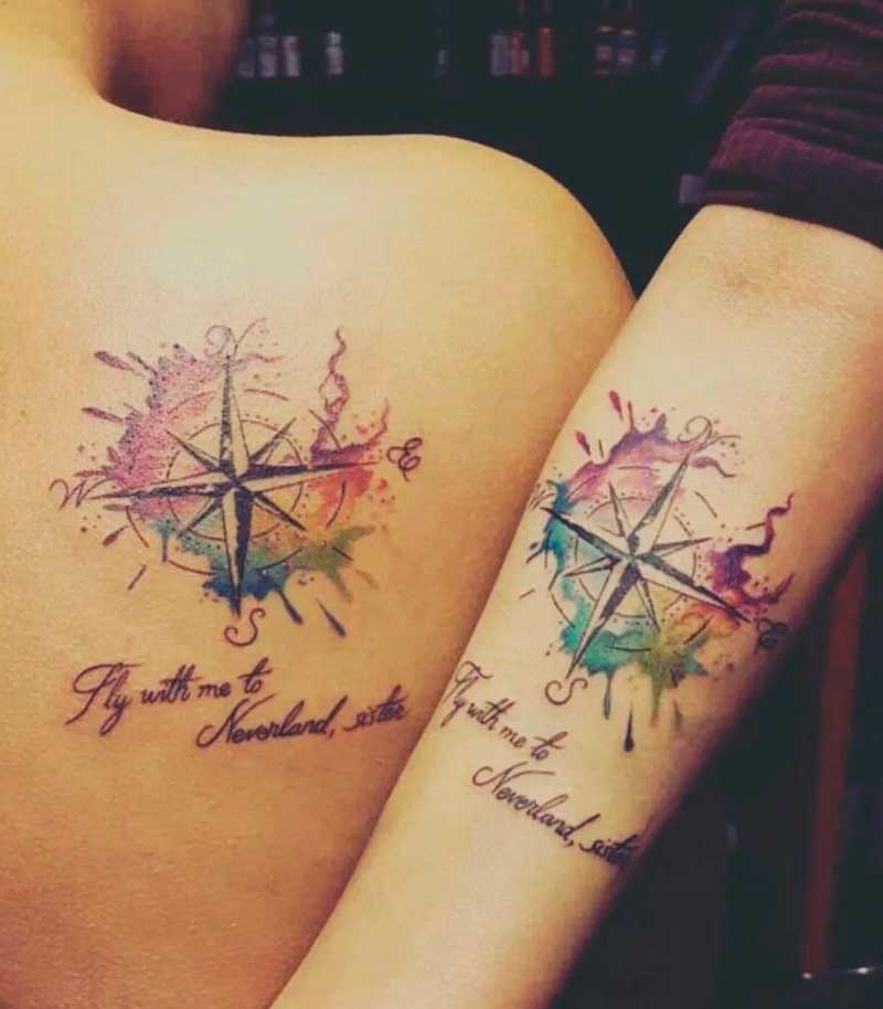 tatuajes de brujulas para parejas 2