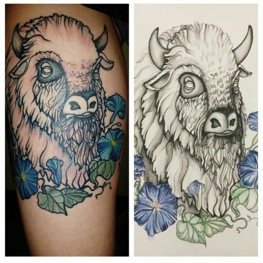 tatuajes de bufalos blancos