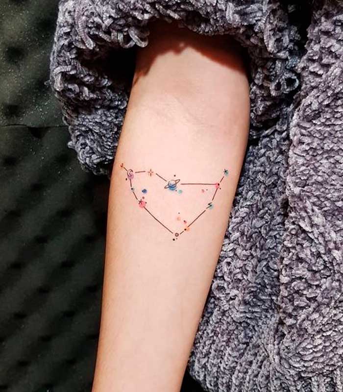 tatuajes de capricornio y su constelacion