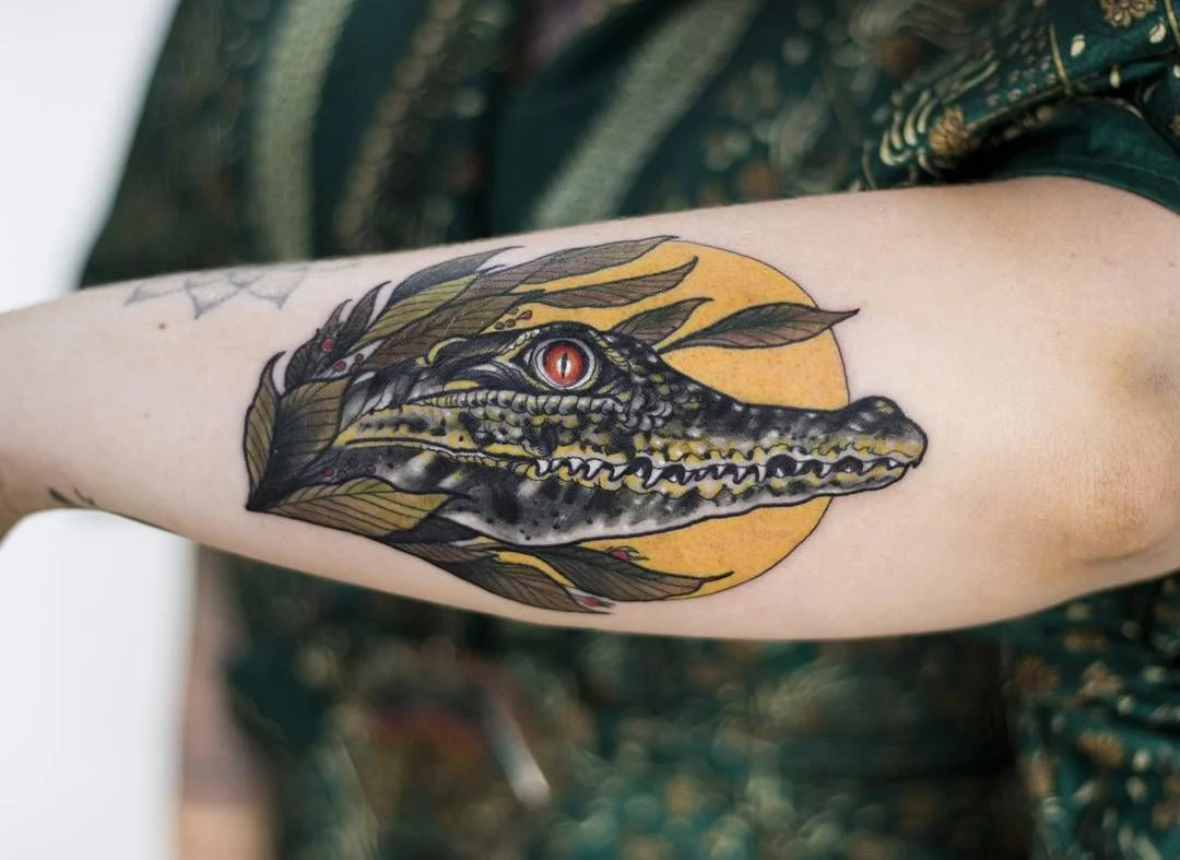tatuajes de cocodrilos para damas