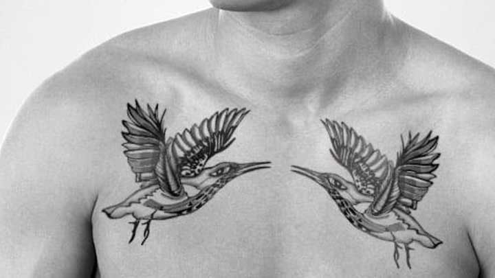 tatuajes de colibries para caballeros