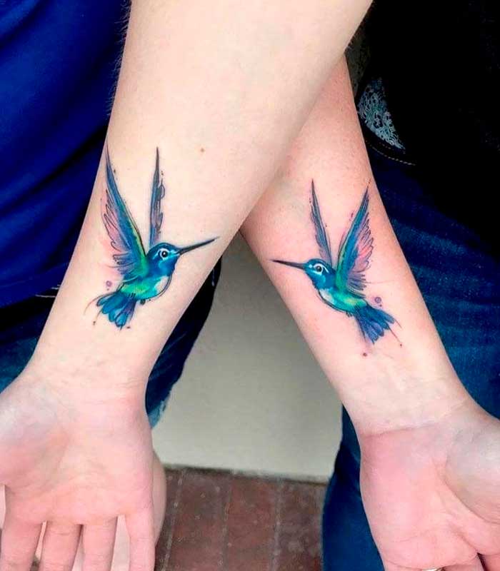 tatuajes de colibries para novios