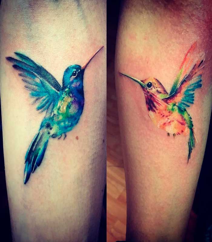 tatuajes de colibries para parejas
