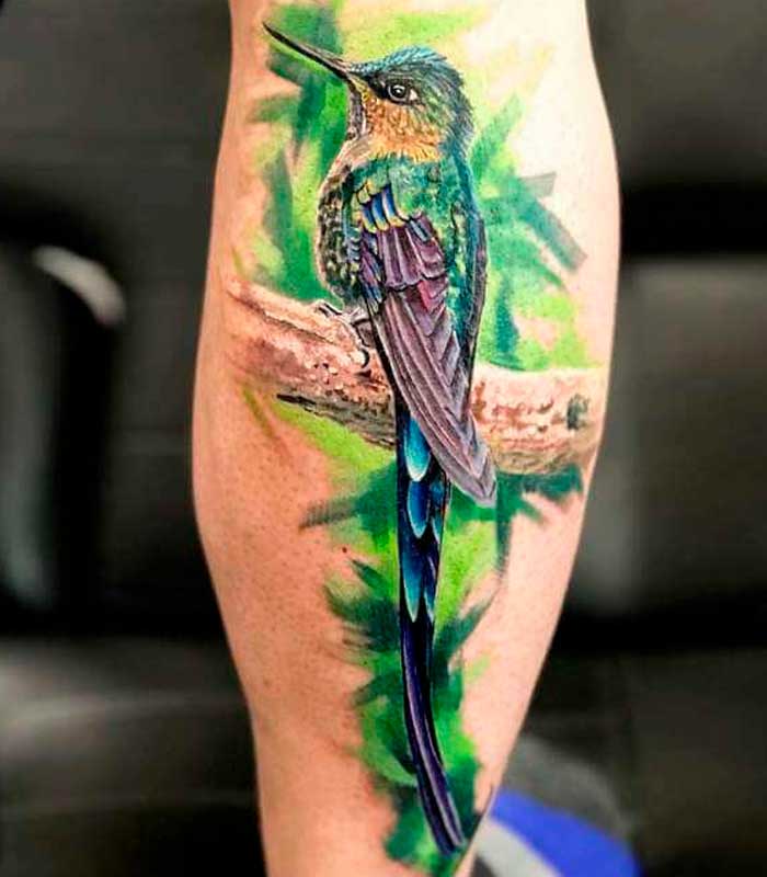 tatuajes de colibries realistas