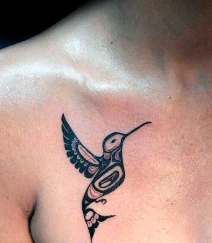 tatuajes de colibries tribales