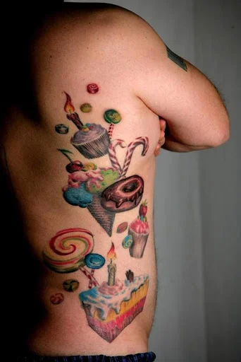Tatuajes de comidas, bebidas y frutas: 🍔🍍🍷 + 100 imágenes 24 tatuajes de comidas 11