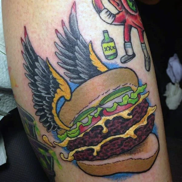 Tatuajes de comidas, bebidas y frutas: 🍔🍍🍷 + 100 imágenes 18 tatuajes de comidas 16
