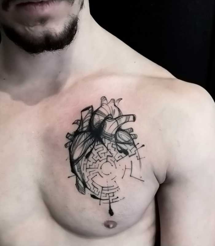 tatuajes de corazon para hombres