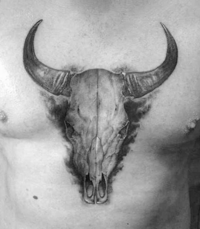 tatuajes de craneos de toros