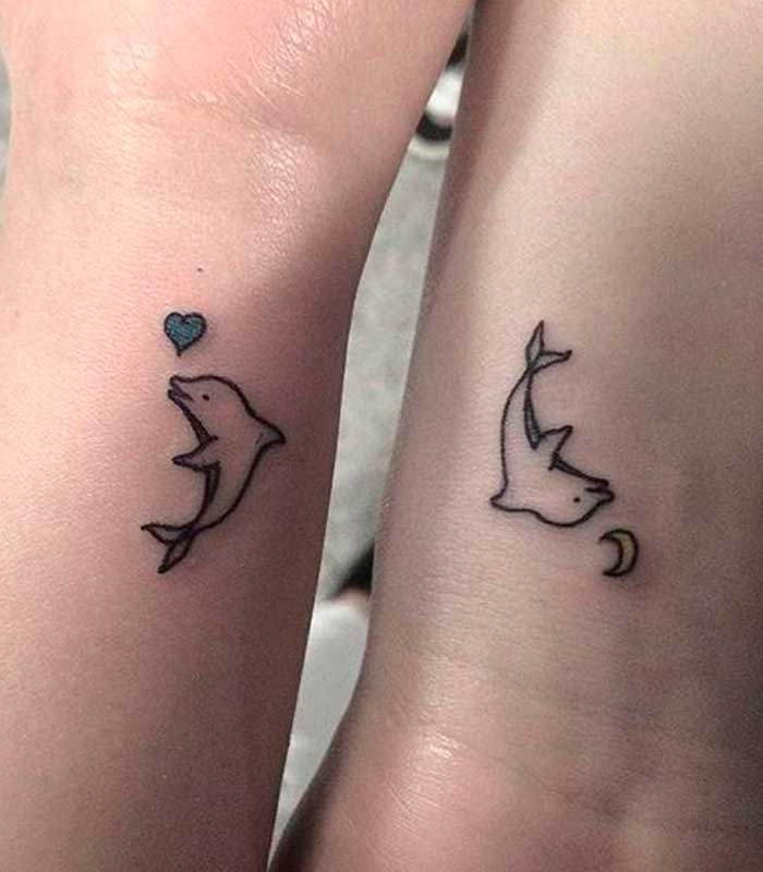 tatuajes de delfines para enamorados