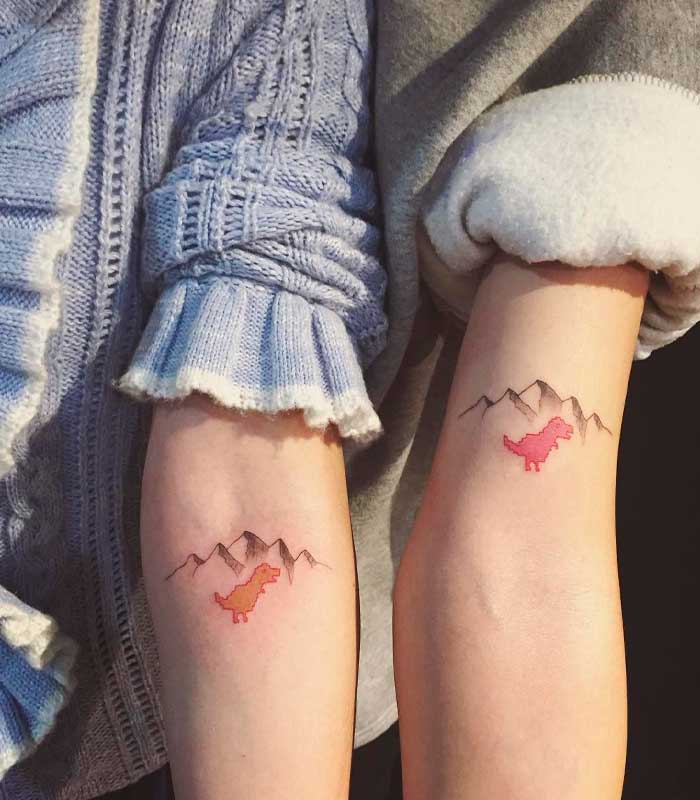 tatuajes de dinosaurios para enamorados
