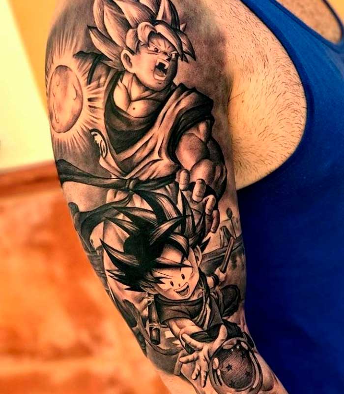 tatuajes de dragon ball en el brazo