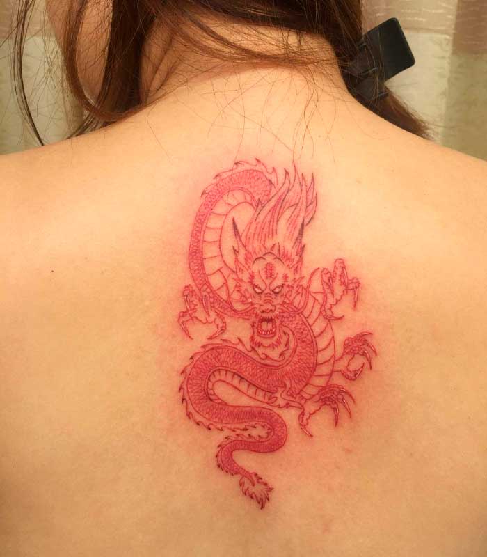 tatuajes de dragon rojo