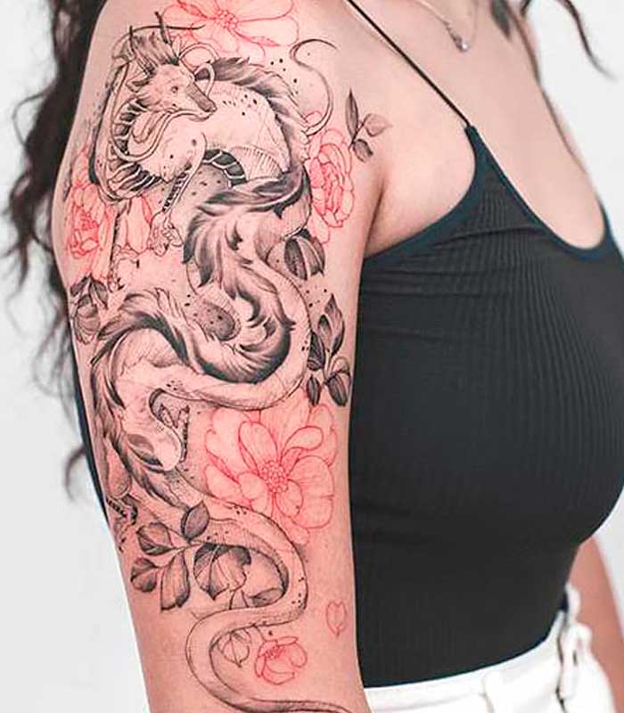 tatuajes de dragones para chicas