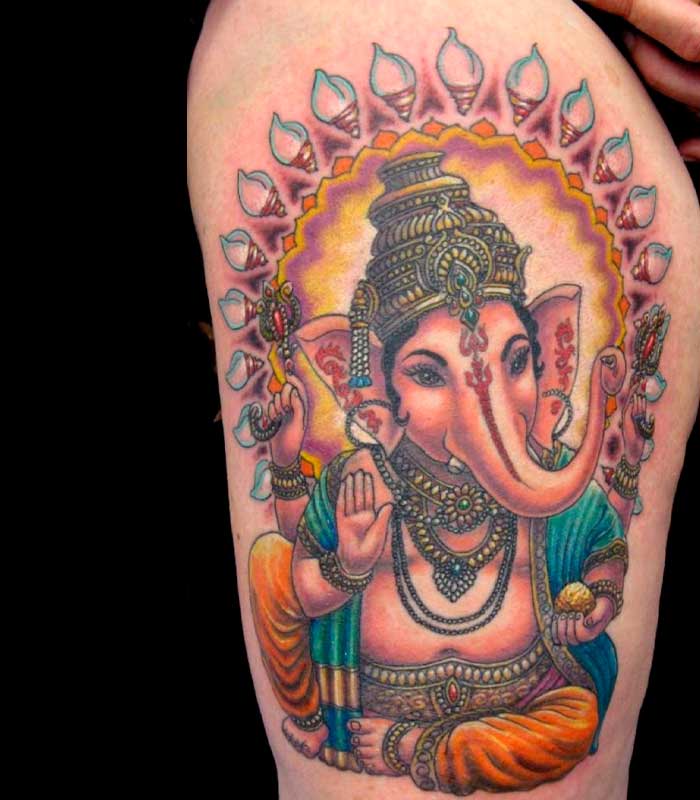tatuajes de elefantes budistas