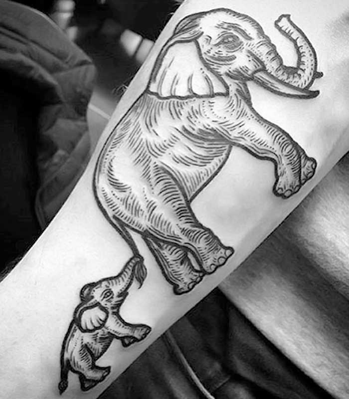 tatuajes de elefantes para caballeros