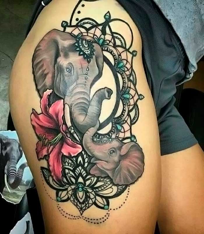 tatuajes de elefantes para chicas