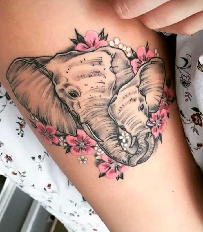 tatuajes de elefantes para damas