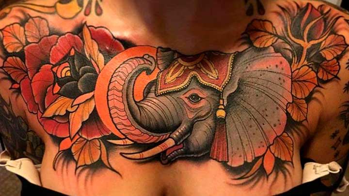 tatuajes de elefantes para mujeres