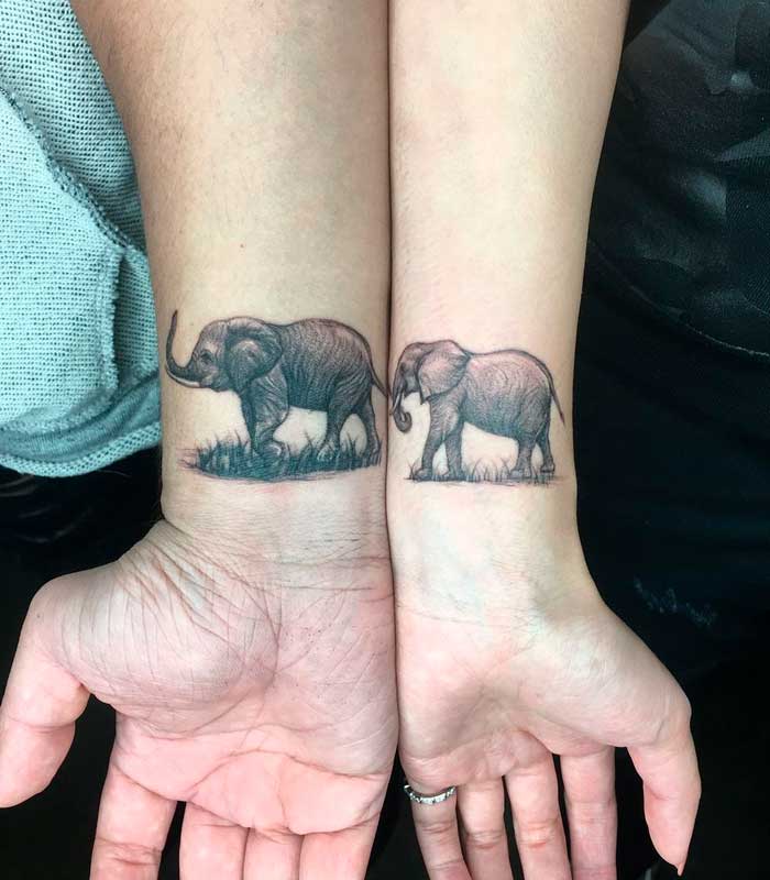 tatuajes de elefantes para novios