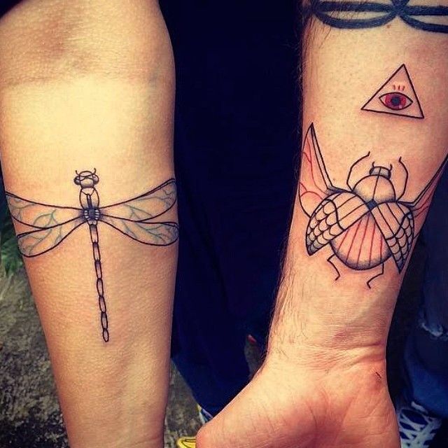 tatuajes de escarabajos para parejas