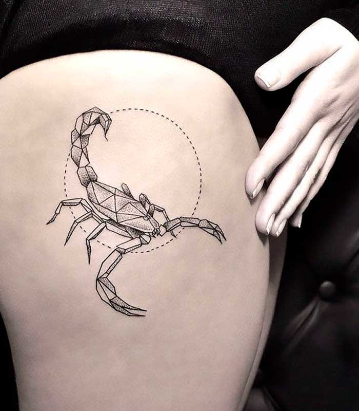 tatuajes de escorpiones geometricos