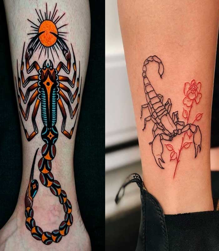 tatuajes de escorpiones para novios