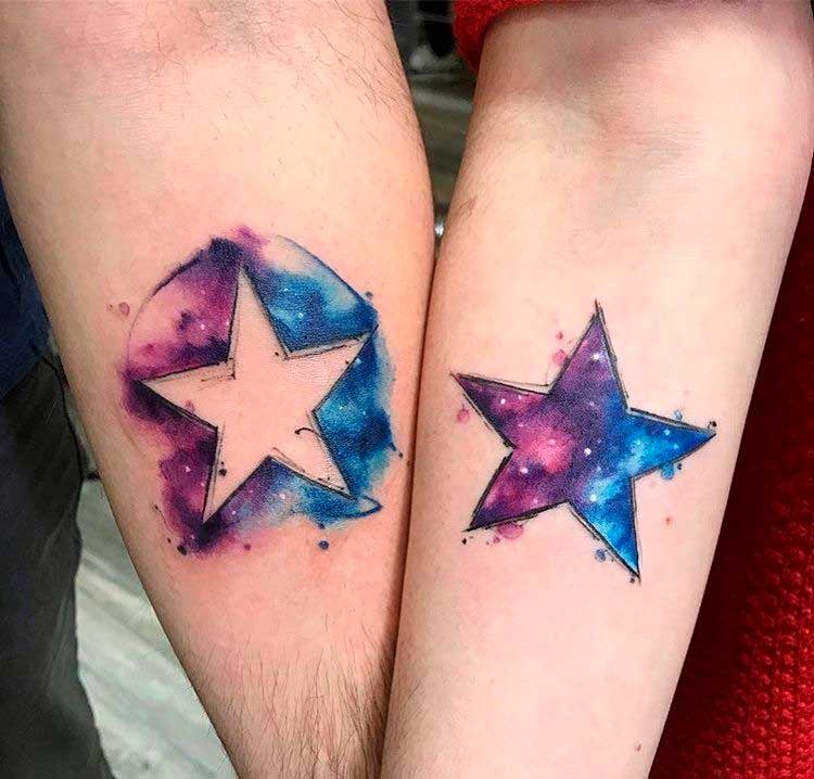 tatuajes de estrellas para novios