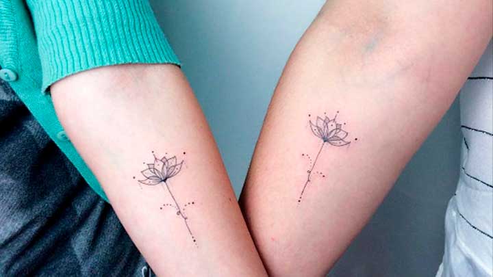tatuajes de flor de loto para enamorados