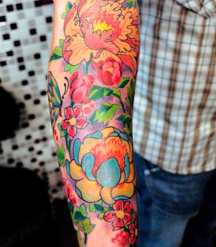 tatuajes de flores para caballeros