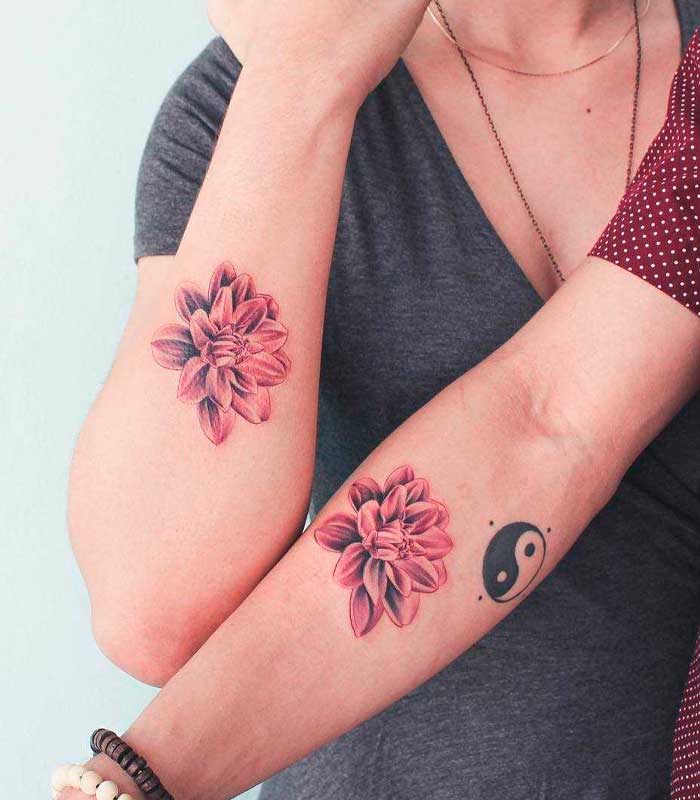 tatuajes de flores para novios