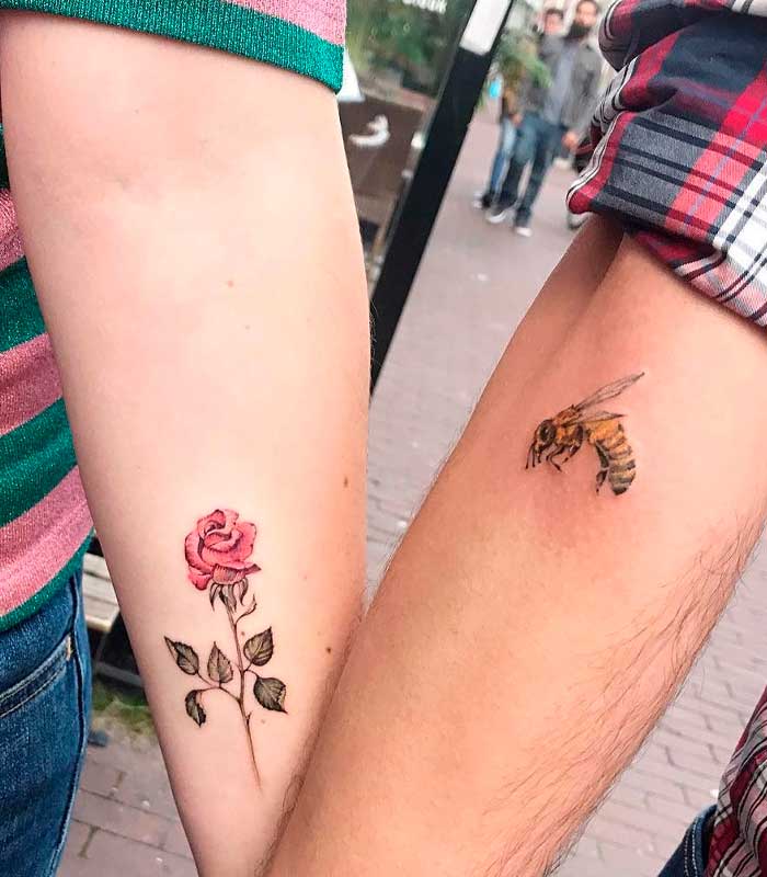 tatuajes de flores para parejas