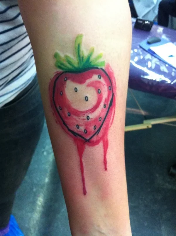 Tatuajes de comidas, bebidas y frutas: 🍔🍍🍷 + 100 imágenes 98 tatuajes de frutas 36