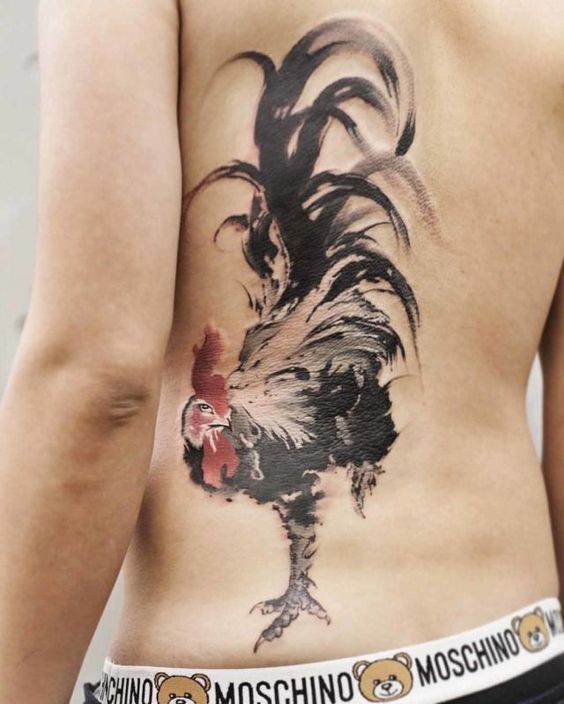 tatuajes de gallos para caballeros