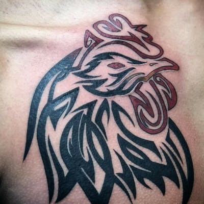 tatuajes de gallos tribales