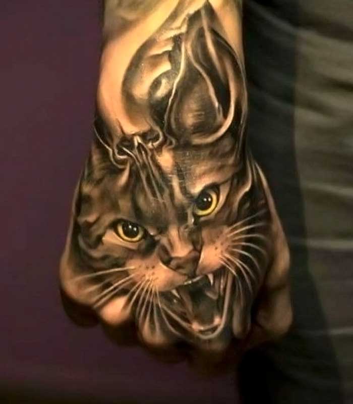 tatuajes de gatos para caballeros