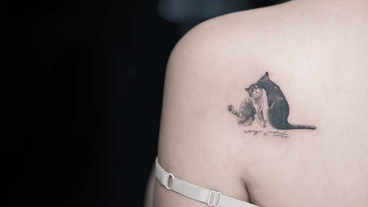 tatuajes de gatos para mujeres