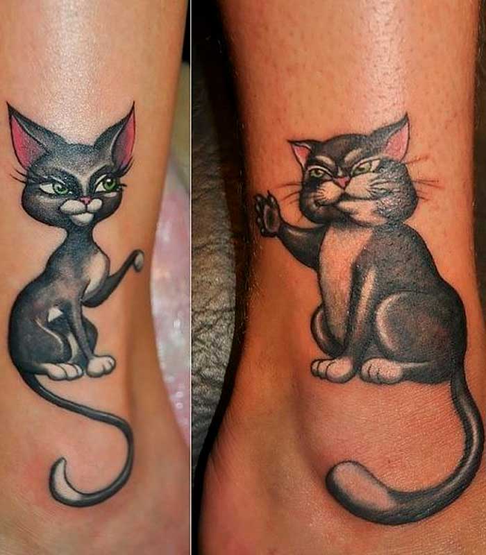 tatuajes de gatos para novios
