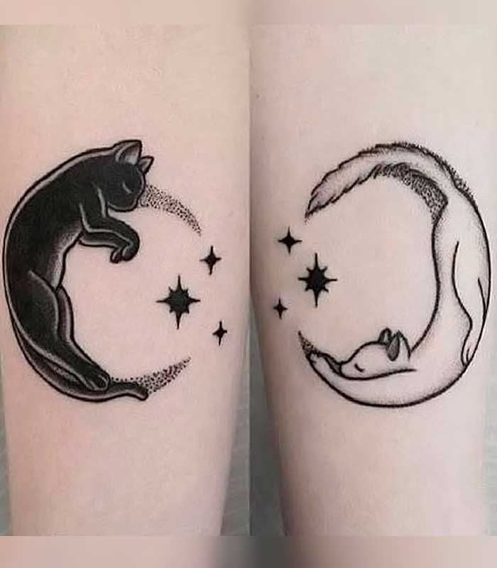 tatuajes de gatos para parejas