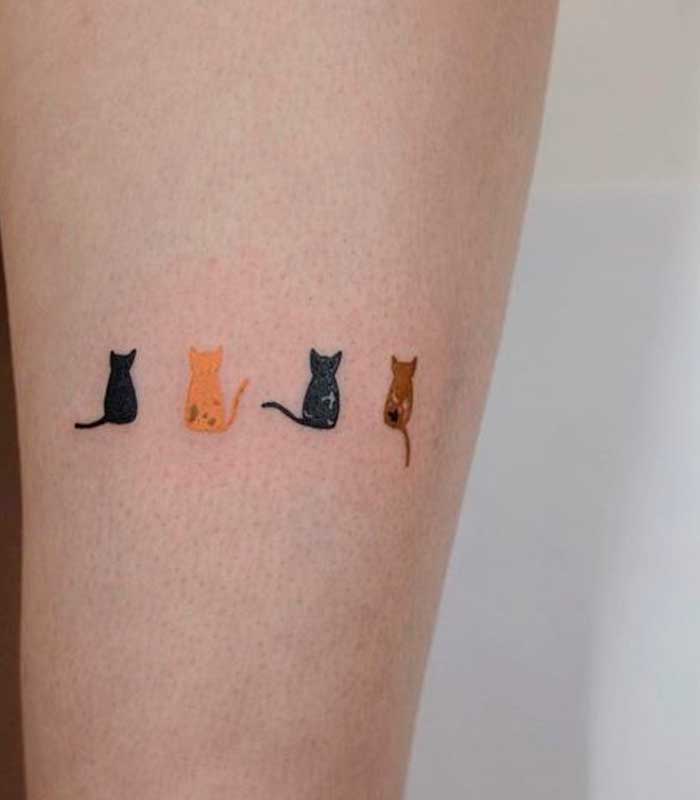 tatuajes de gatos pequenos