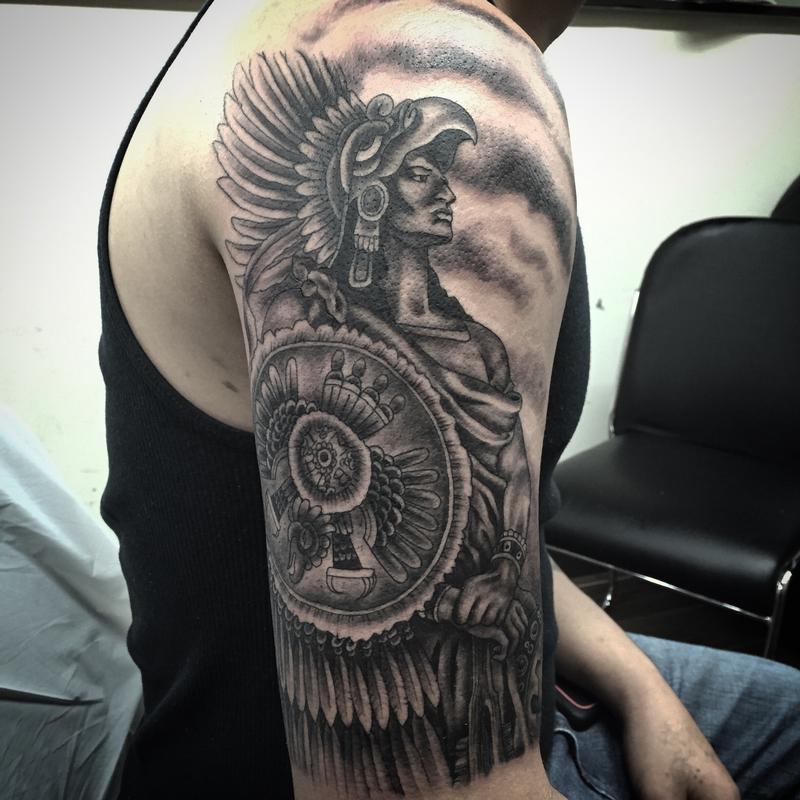 tatuajes de guerreros aztecas