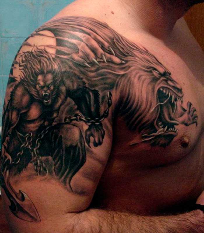 tatuajes de hombres lobos