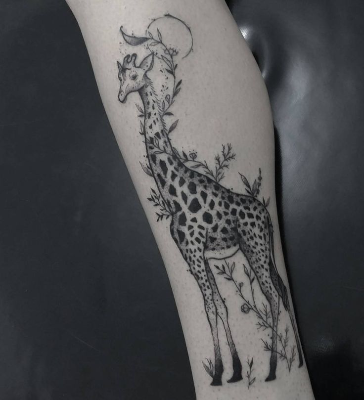 tatuajes de jirafas para damas