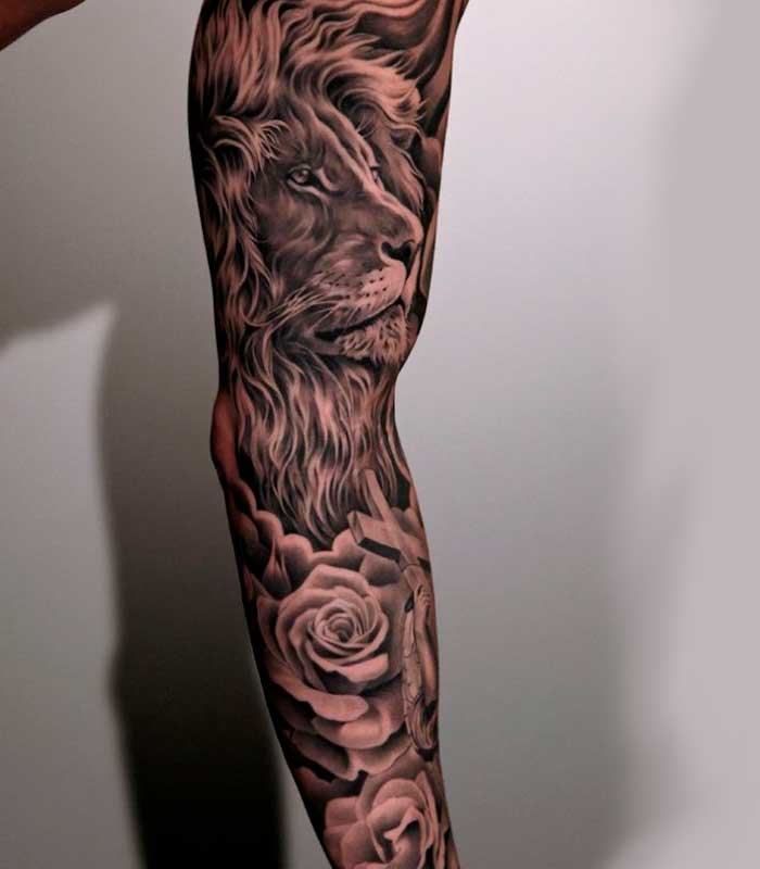 tatuajes de leones para caballeros