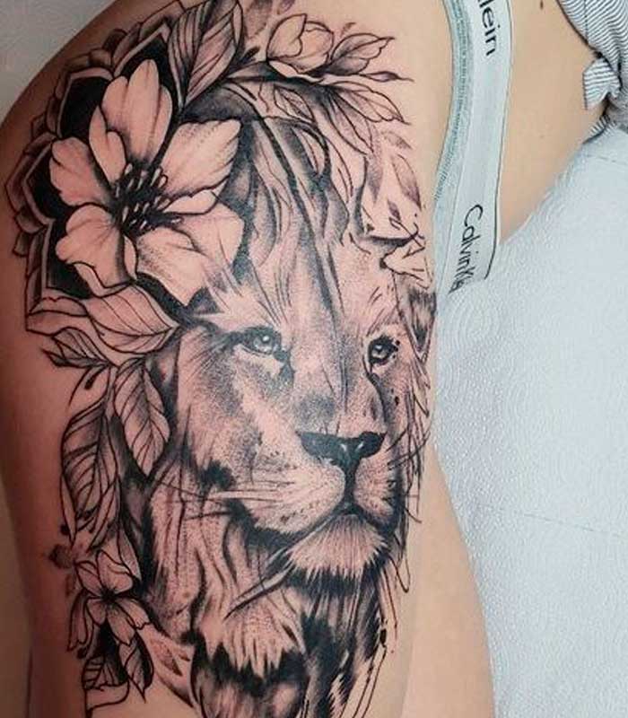 tatuajes de leones para damas
