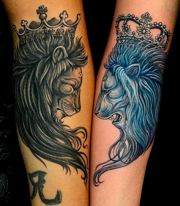 tatuajes de leones para enamorados